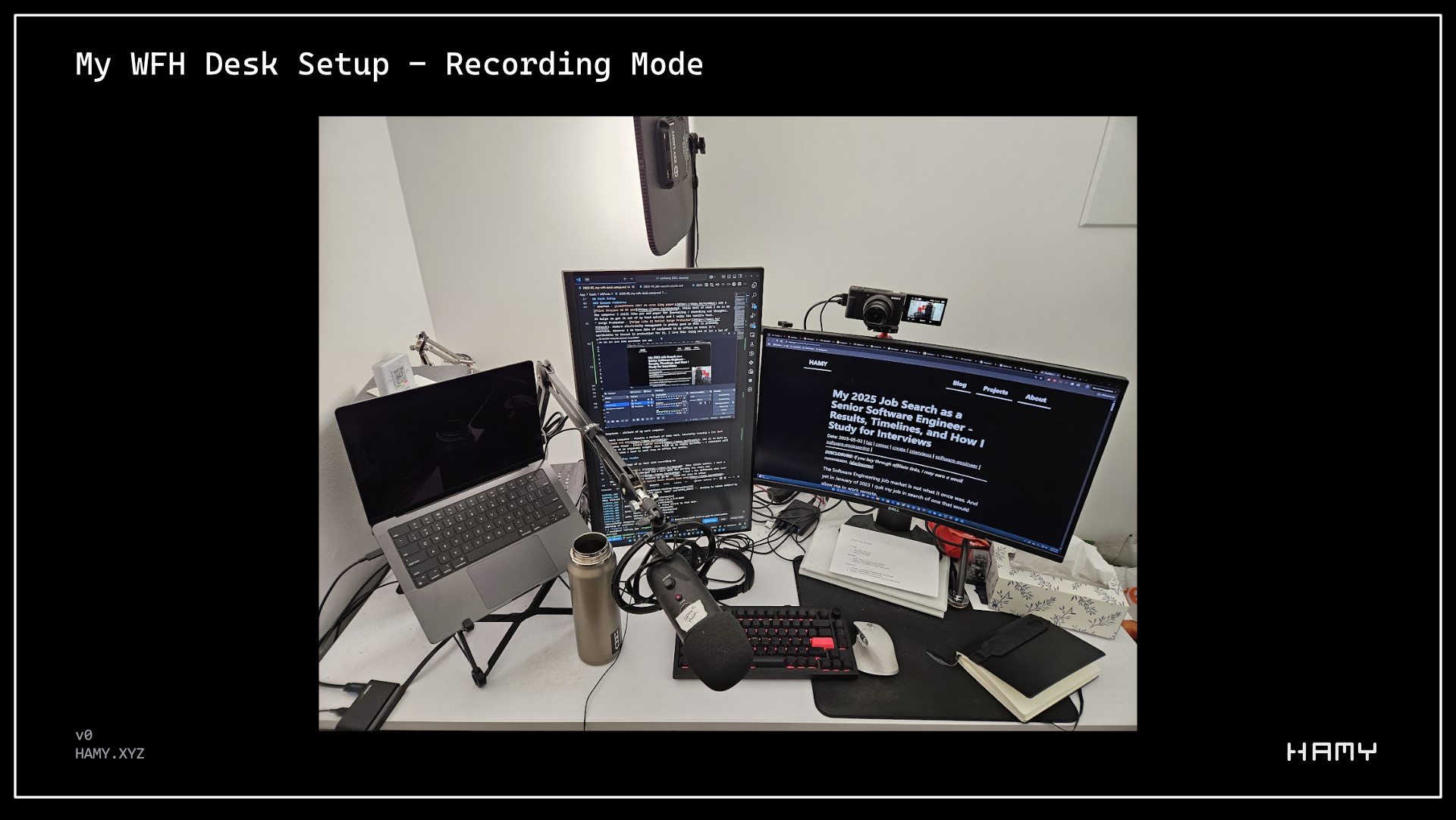 WFH Desk Setup - Recording Mode